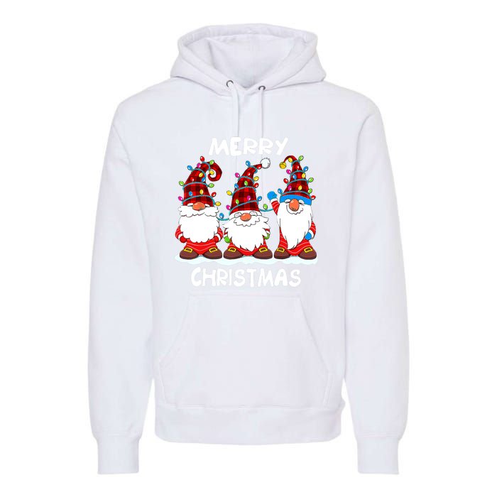 Merry Christmas Gnomes Lover Xmas Funny Santa Xmas Holiday Premium Hoodie