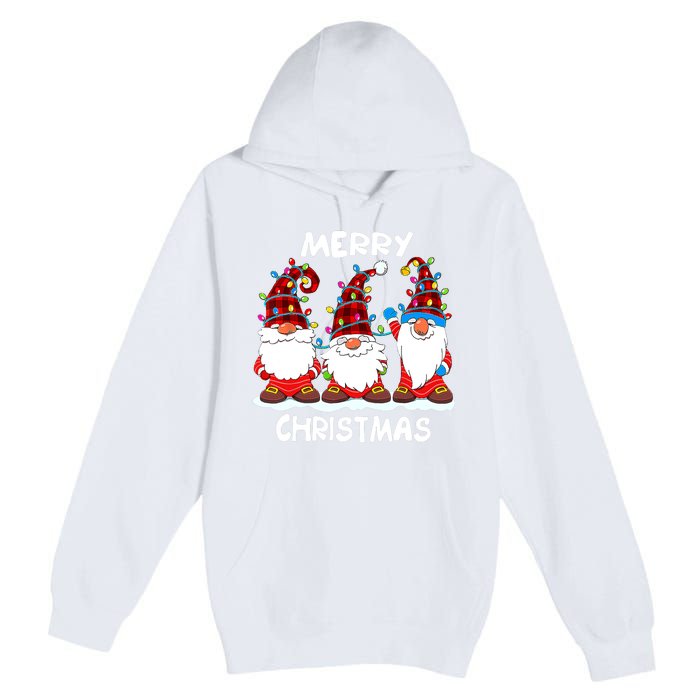 Merry Christmas Gnomes Lover Xmas Funny Santa Xmas Holiday Premium Pullover Hoodie