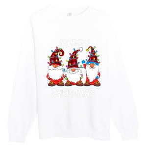 Merry Christmas Gnomes Lover Xmas Funny Santa Xmas Holiday Premium Crewneck Sweatshirt