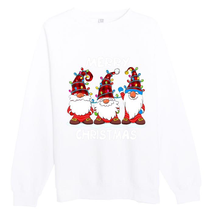 Merry Christmas Gnomes Lover Xmas Funny Santa Xmas Holiday Premium Crewneck Sweatshirt