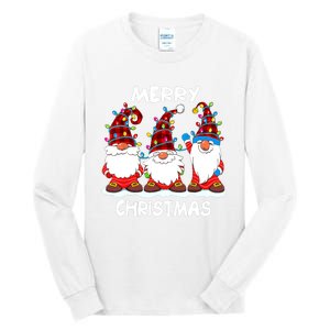 Merry Christmas Gnomes Lover Xmas Funny Santa Xmas Holiday Tall Long Sleeve T-Shirt