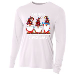 Merry Christmas Gnomes Lover Xmas Funny Santa Xmas Holiday Cooling Performance Long Sleeve Crew