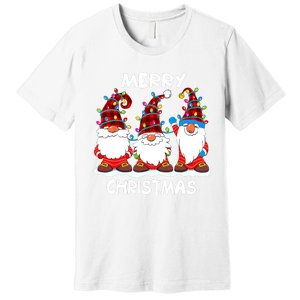 Merry Christmas Gnomes Lover Xmas Funny Santa Xmas Holiday Premium T-Shirt