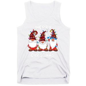 Merry Christmas Gnomes Lover Xmas Funny Santa Xmas Holiday Tank Top