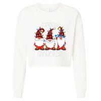 Merry Christmas Gnomes Lover Xmas Funny Santa Xmas Holiday Cropped Pullover Crew