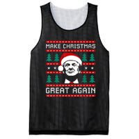 Make Christmas Great Again Trump Mesh Reversible Basketball Jersey Tank