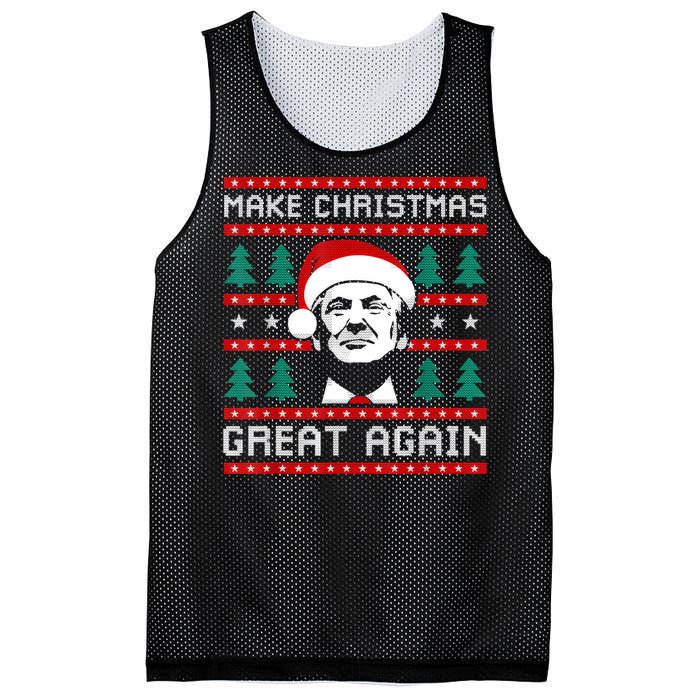 Make Christmas Great Again Trump Mesh Reversible Basketball Jersey Tank