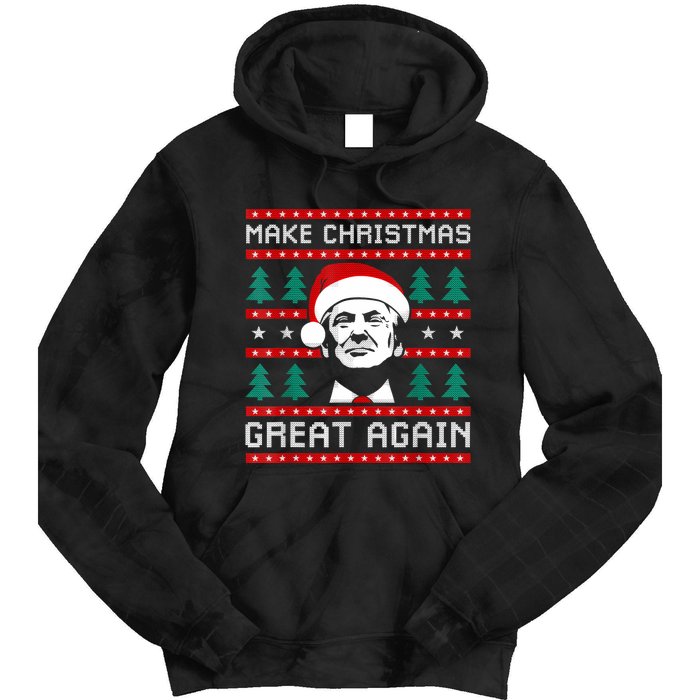 Make Christmas Great Again Trump Tie Dye Hoodie