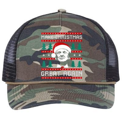 Make Christmas Great Again Trump Retro Rope Trucker Hat Cap