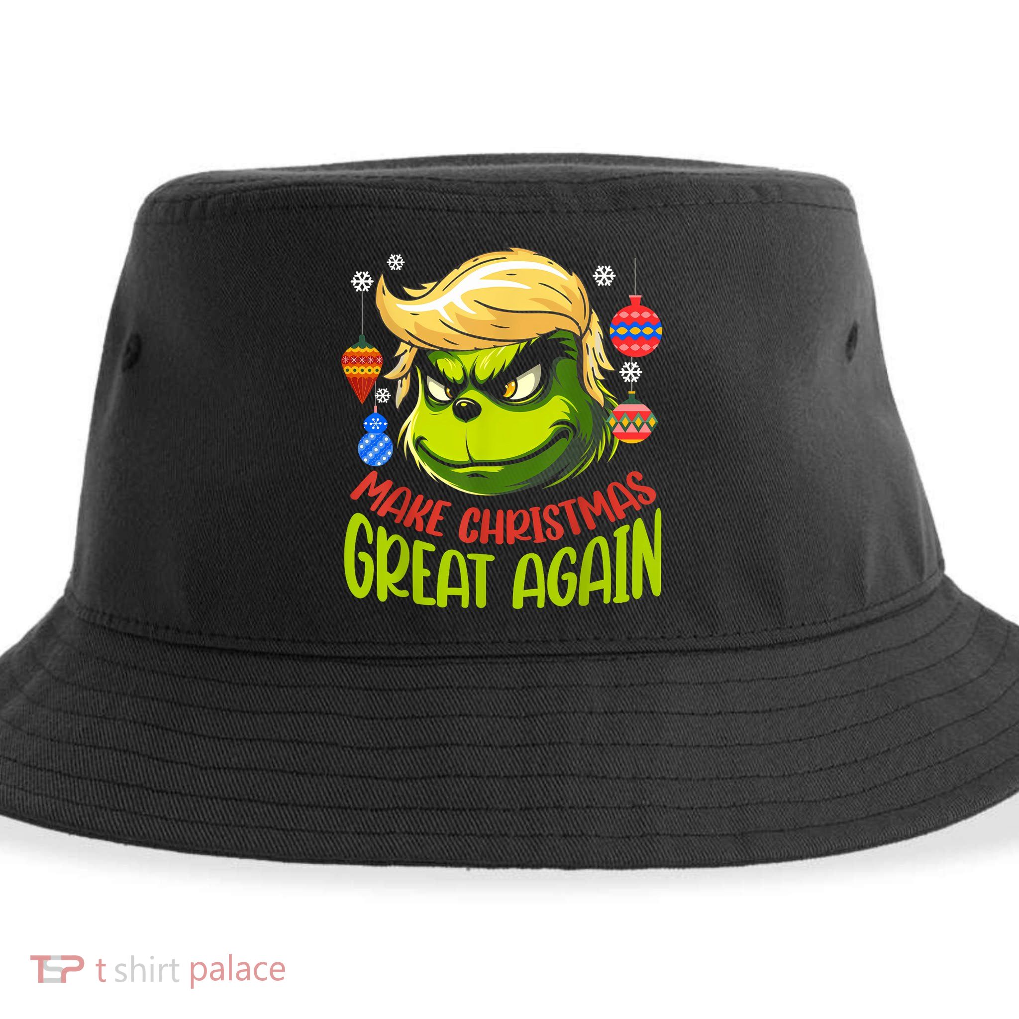 Make Christmas Great Again Donald Trump Xmas Funny Gift Sustainable Bucket Hat