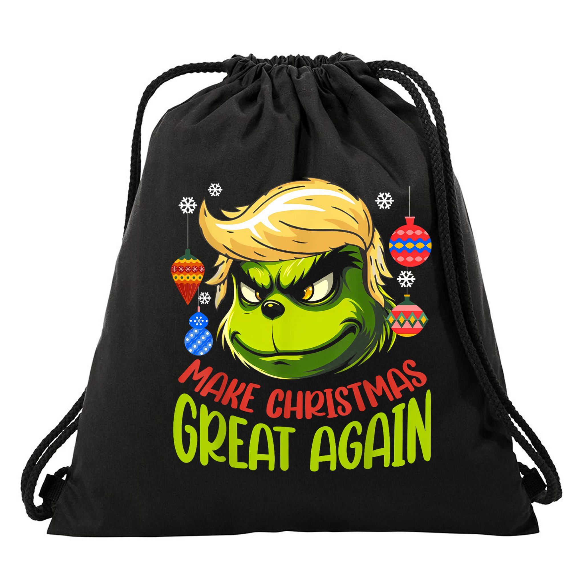 Make Christmas Great Again Donald Trump Xmas Funny Gift Drawstring Bag
