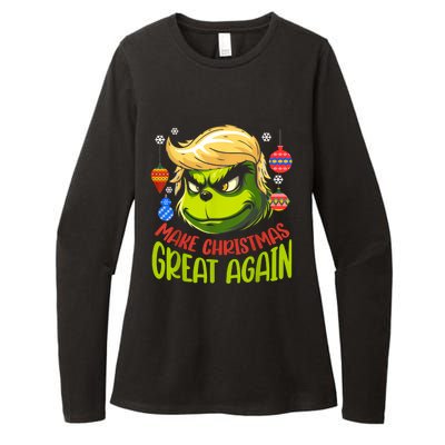 Make Christmas Great Again Donald Trump Xmas Funny Gift Womens CVC Long Sleeve Shirt