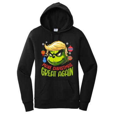 Make Christmas Great Again Donald Trump Xmas Funny Gift Women's Pullover Hoodie