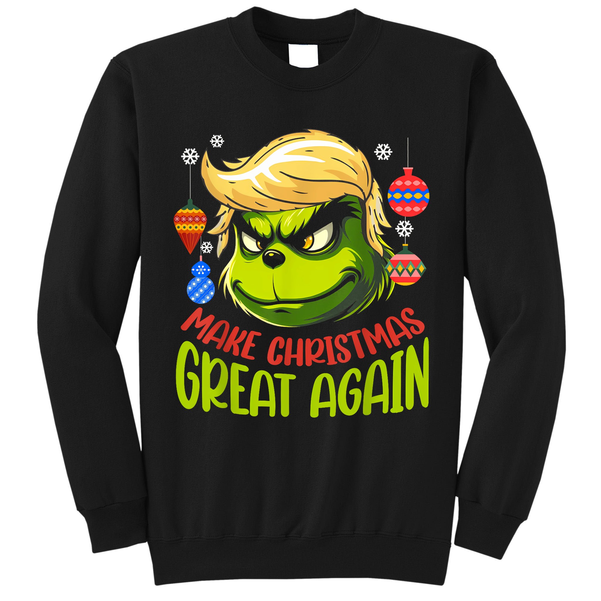 Make Christmas Great Again Donald Trump Xmas Funny Gift Tall Sweatshirt