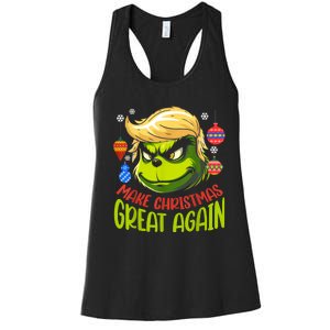 Make Christmas Great Again Donald Trump Xmas Funny Gift Women's Racerback Tank