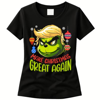 Make Christmas Great Again Donald Trump Xmas Funny Gift Womens T-Shirt