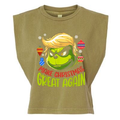 Make Christmas Great Again Donald Trump Xmas Funny Gift Garment-Dyed Women's Muscle Tee