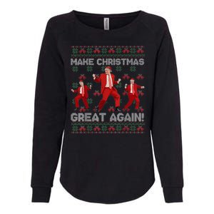 Make Christmas Great Again Santa Trump Dance Ugly Sweater Womens California Wash Sweatshirt