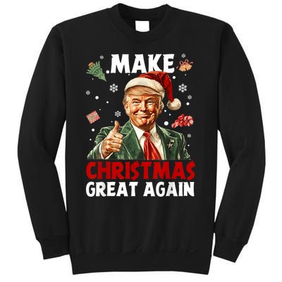 Make Christmas Great Again Santa Funny Trump Xmas Pajamas Sweatshirt