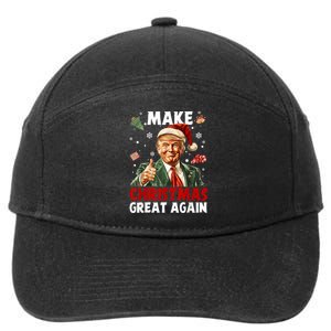 Make Christmas Great Again Santa Funny Trump Xmas Pajamas 7-Panel Snapback Hat