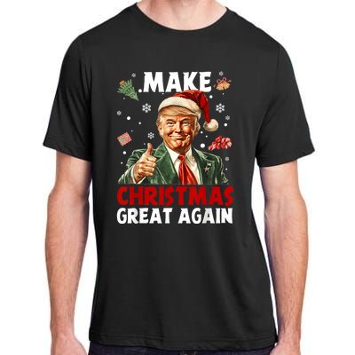 Make Christmas Great Again Santa Funny Trump Xmas Pajamas Adult ChromaSoft Performance T-Shirt