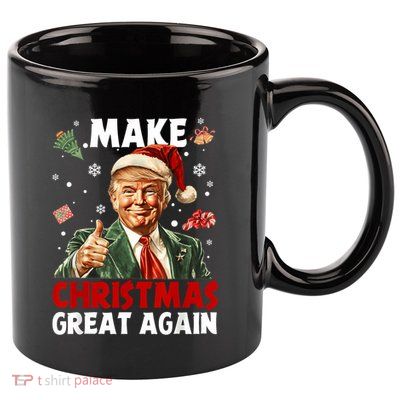Make Christmas Great Again Santa Funny Trump Xmas Pajamas 11oz C Handle Ceramic Mug