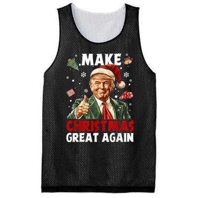 Make Christmas Great Again Santa Funny Trump Xmas Pajamas Mesh Reversible Basketball Jersey Tank