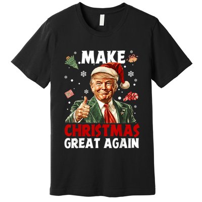 Make Christmas Great Again Santa Funny Trump Xmas Pajamas Premium T-Shirt
