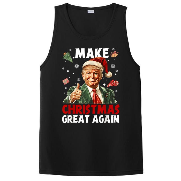 Make Christmas Great Again Santa Funny Trump Xmas Pajamas PosiCharge Competitor Tank