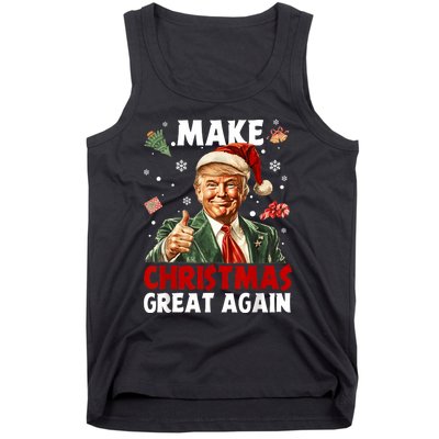 Make Christmas Great Again Santa Funny Trump Xmas Pajamas Tank Top