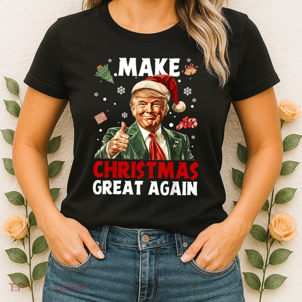 Make Christmas Great Again Santa Funny Trump Xmas Pajamas Womens T-Shirt