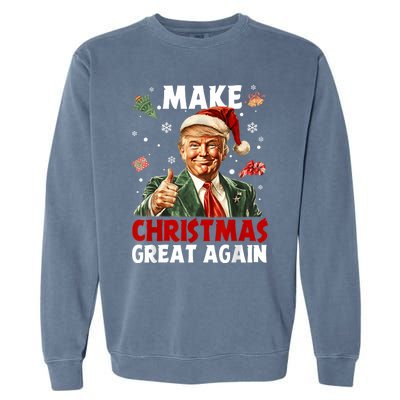 Make Christmas Great Again Santa Funny Trump Xmas Pajamas Garment-Dyed Sweatshirt