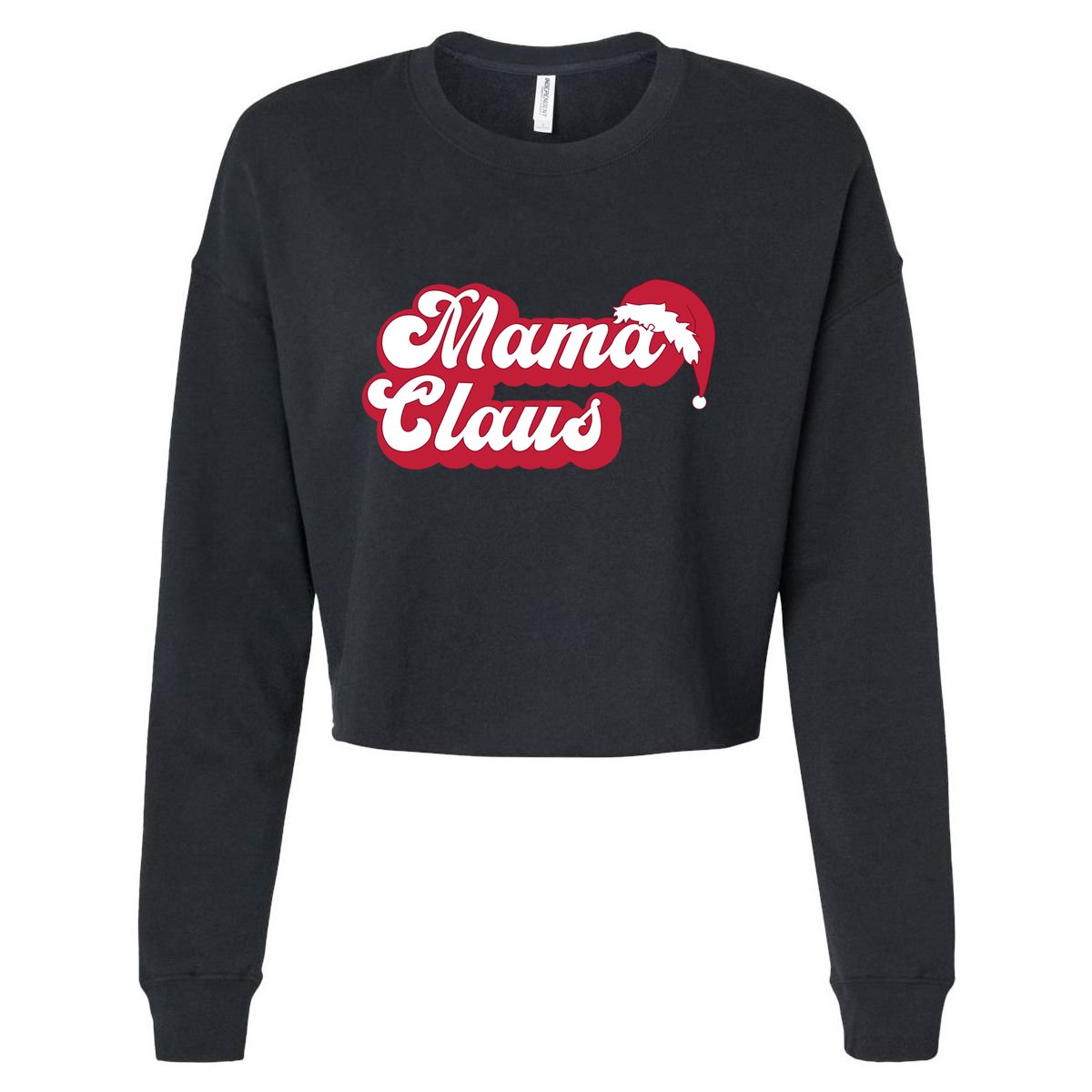 Mama Claus Gift Cropped Pullover Crew