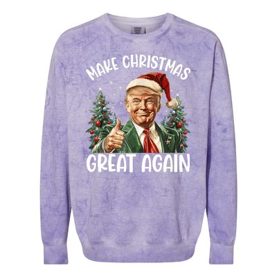 Make Christmas Great Again Donald Trump Funny Holiday Colorblast Crewneck Sweatshirt