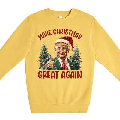 Make Christmas Great Again Donald Trump Funny Holiday Premium Crewneck Sweatshirt