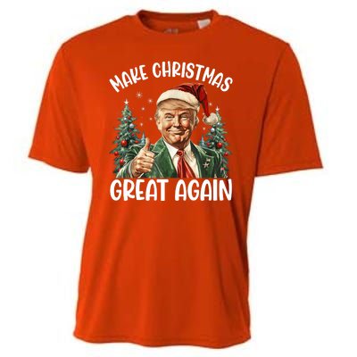 Make Christmas Great Again Donald Trump Funny Holiday Cooling Performance Crew T-Shirt