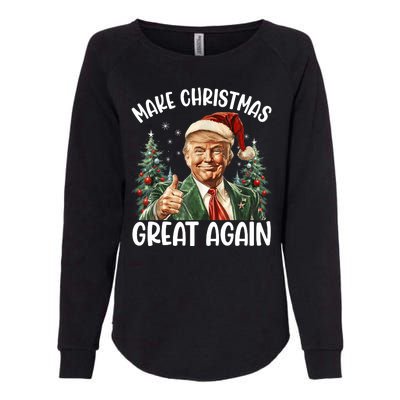 Make Christmas Great Again Donald Trump Funny Holiday Womens California Wash Sweatshirt