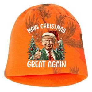 Make Christmas Great Again Donald Trump Funny Holiday Kati - Camo Knit Beanie