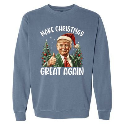 Make Christmas Great Again Donald Trump Funny Holiday Garment-Dyed Sweatshirt