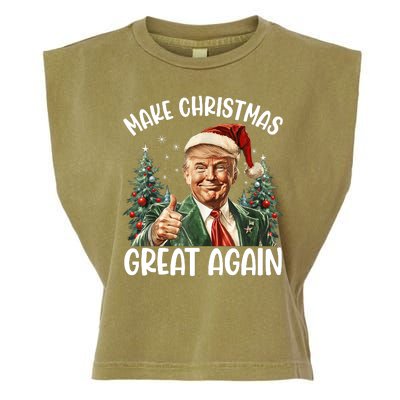 Make Christmas Great Again Donald Trump Funny Holiday Garment-Dyed Women's Muscle Tee