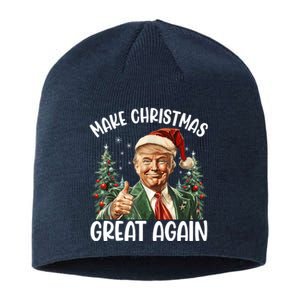 Make Christmas Great Again Donald Trump Funny Holiday Sustainable Beanie