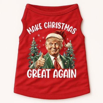 Make Christmas Great Again Donald Trump Funny Holiday Doggie Tank