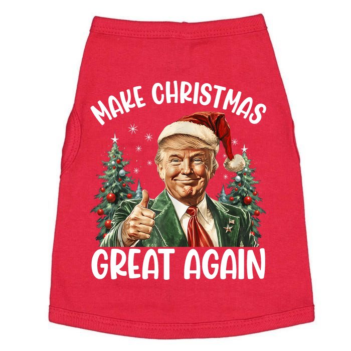 Make Christmas Great Again Donald Trump Funny Holiday Doggie Tank