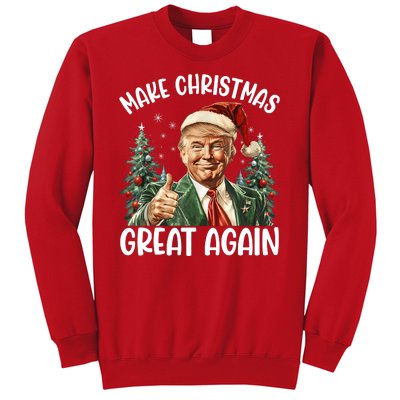 Make Christmas Great Again Donald Trump Funny Holiday Sweatshirt