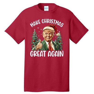 Make Christmas Great Again Donald Trump Funny Holiday Tall T-Shirt