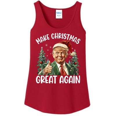 Make Christmas Great Again Donald Trump Funny Holiday Ladies Essential Tank