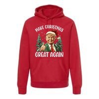 Make Christmas Great Again Donald Trump Funny Holiday Premium Hoodie