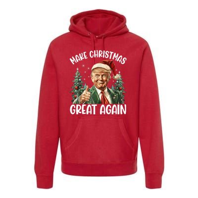 Make Christmas Great Again Donald Trump Funny Holiday Premium Hoodie