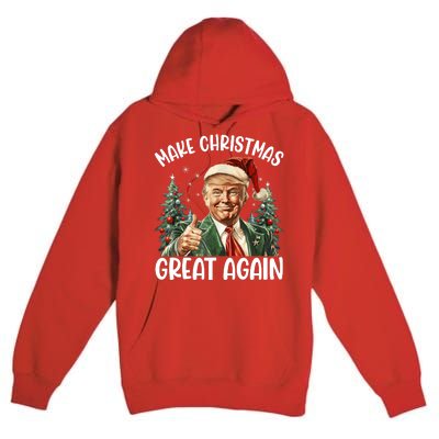 Make Christmas Great Again Donald Trump Funny Holiday Premium Pullover Hoodie