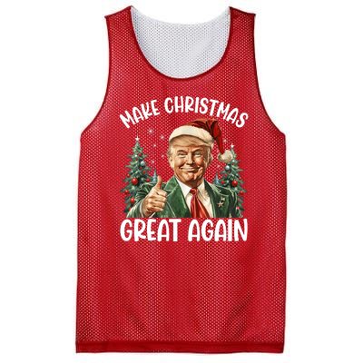 Make Christmas Great Again Donald Trump Funny Holiday Mesh Reversible Basketball Jersey Tank